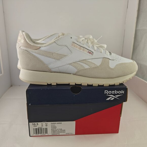 Reebok Classic Leather White/Beige Sneakers Size US 10.5 Mens 100032772 - Picture 3 of 12